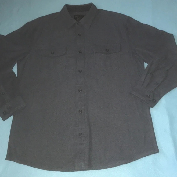 GRIZZLY MOUNTAIN 100% cotton long sleeve button up shacket dark gray NEW size XL - Picture 2 of 11